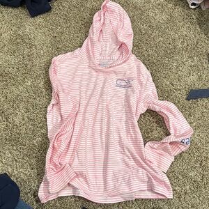 Vineyard vines Pink Striped Hooded Top and girls St Patrick’s day long sleeve